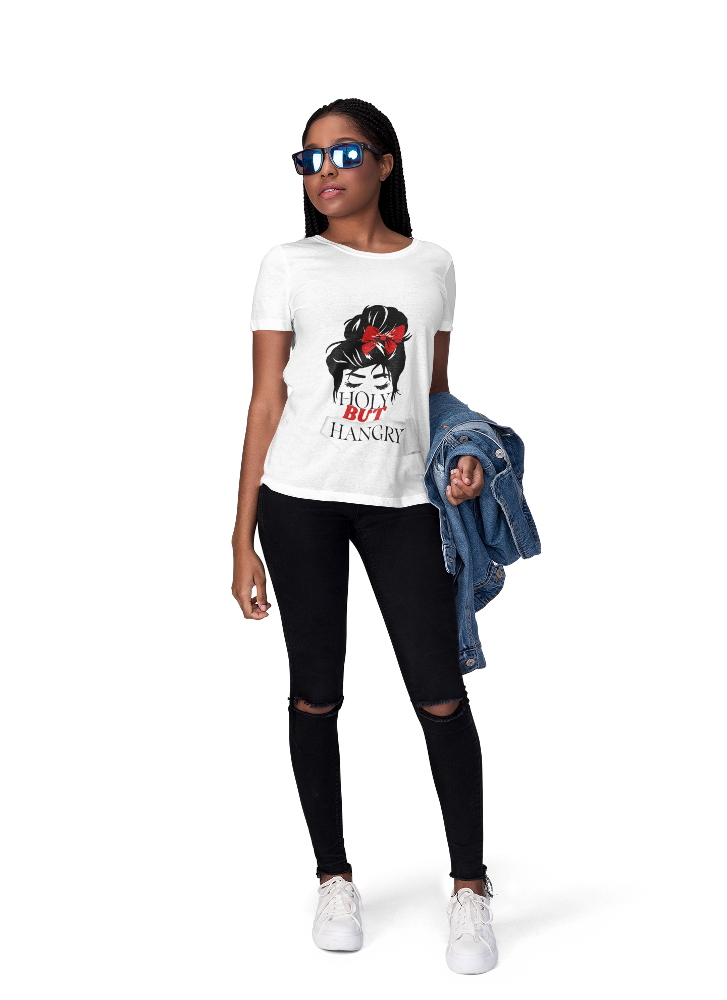 Holy but Hangry T-Shirt – Funny Faith-Based Shirt for Moms & Women of God