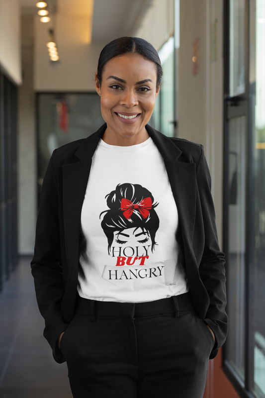 Holy but Hangry T-Shirt – Funny Faith-Based Shirt for Moms and women